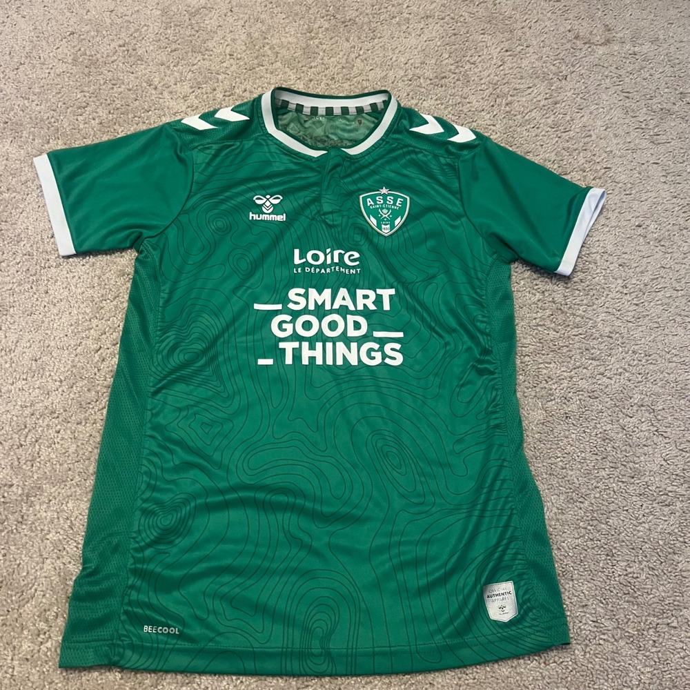 SAINT-ETIENNE 2022 2023 HOME FOOTBALL‎ SHIRT SOCCER JERSEY HUMMEL YOUTH 14 L/XL